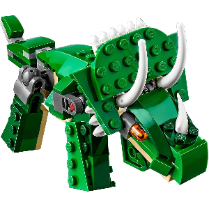 LEGO Creator 3 in 1 Mighty Dinosaur Toy, Transforms from T. rex to Triceratops to Pterodactyl Dinosaur Figures, Great Gift for 7-12 Year Old Boys & Girls, 31058