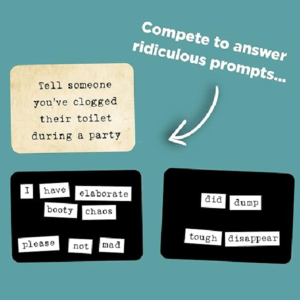 Ransom Notes - The Ridiculous Word Magnet Party Game, 3+ Players
